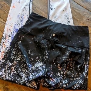Black and White Splash Leggings Small